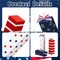 3 Pcs Patriotic Wooden Block Sign Memorial Day Decorations 4th of July Table Decor Red White Blue Tabletop Centerpieces Independence Day Tiered Tray Decor for Home Shelf(Rustic Style)